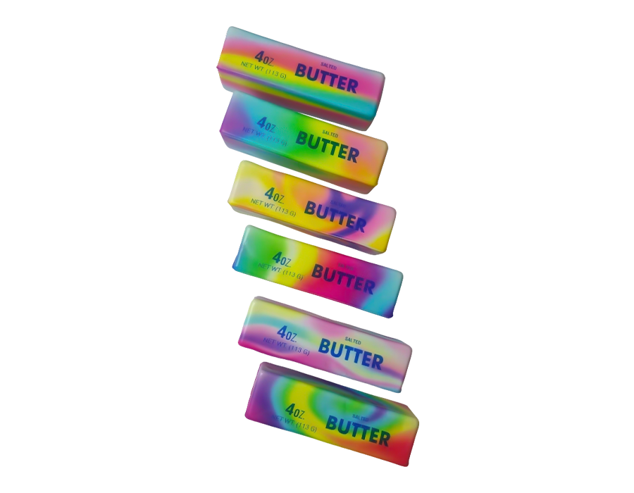 Small Butter Stick Toy (Colorful Print)