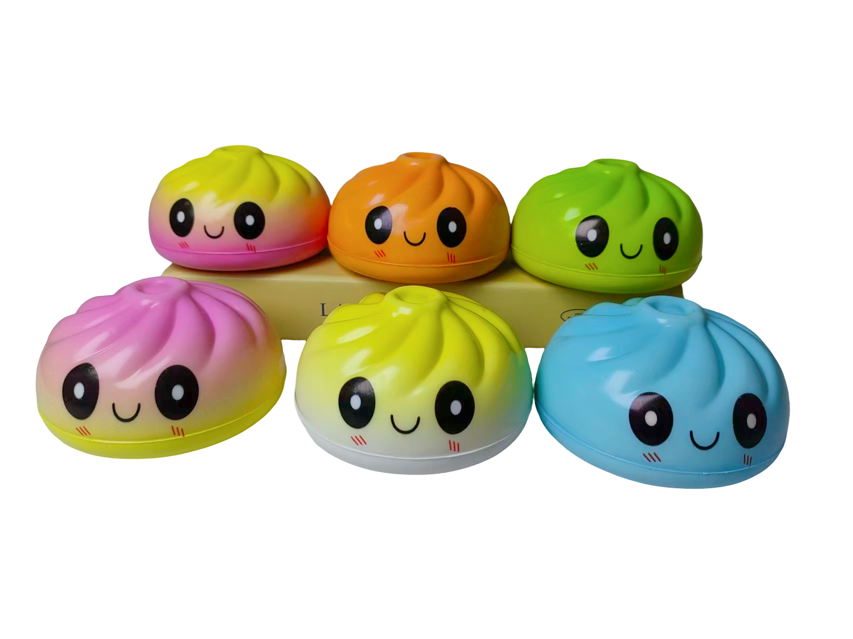 Big-Eyed Gradient-Colored Steamed Bun Stress Toy