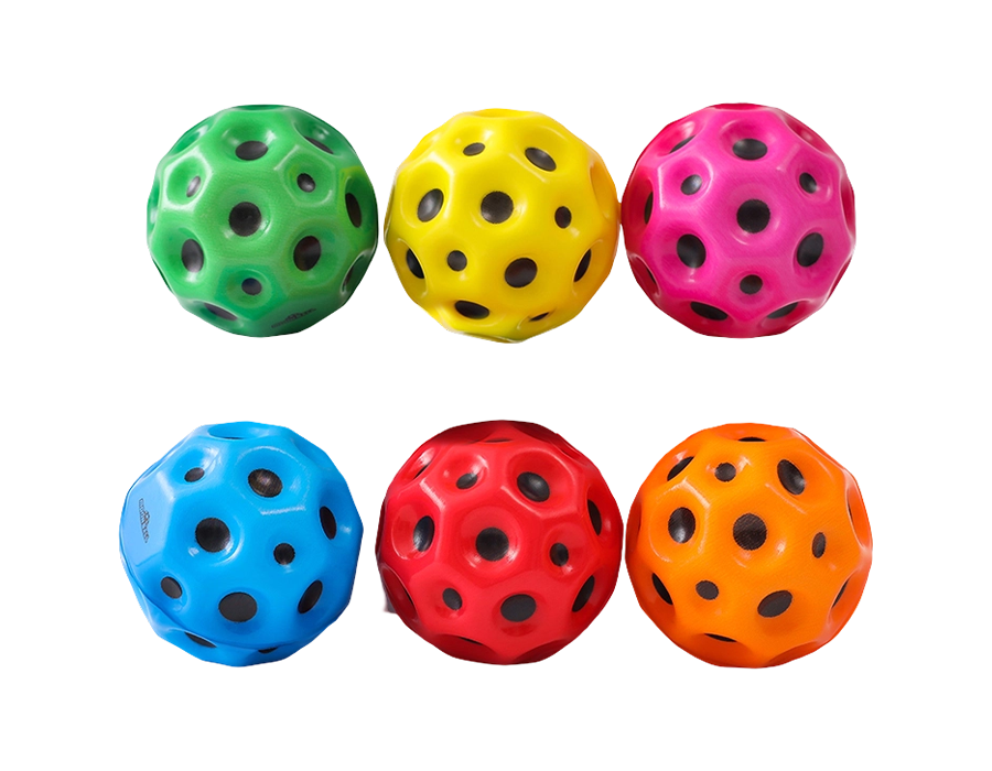 6-Color PU Hollow Elastic Ball Toy