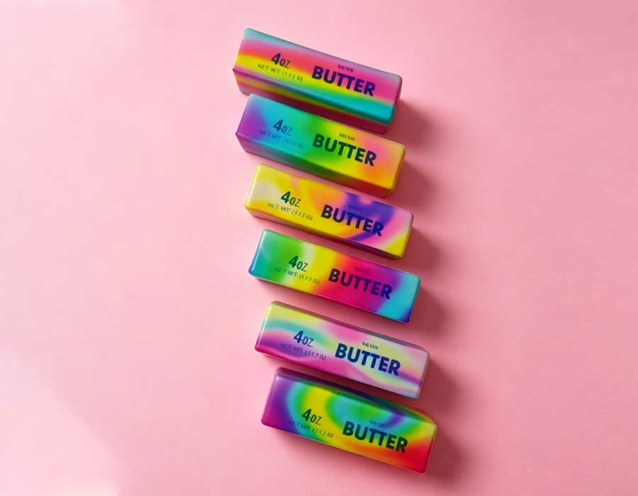 Small Butter Stick Toy (Colorful Print)