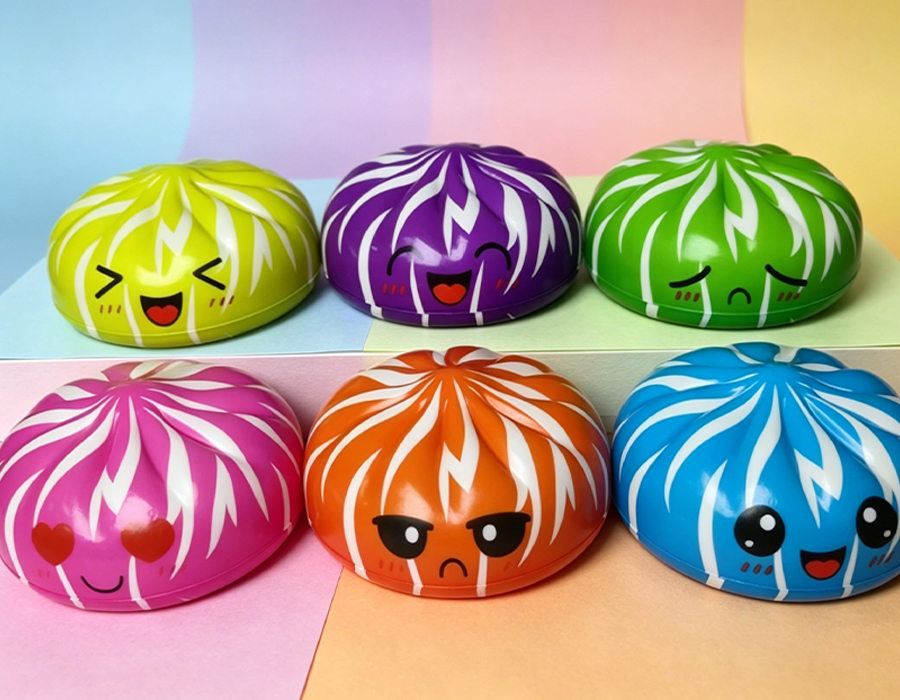 Striped Steamed Bun Stress Toy