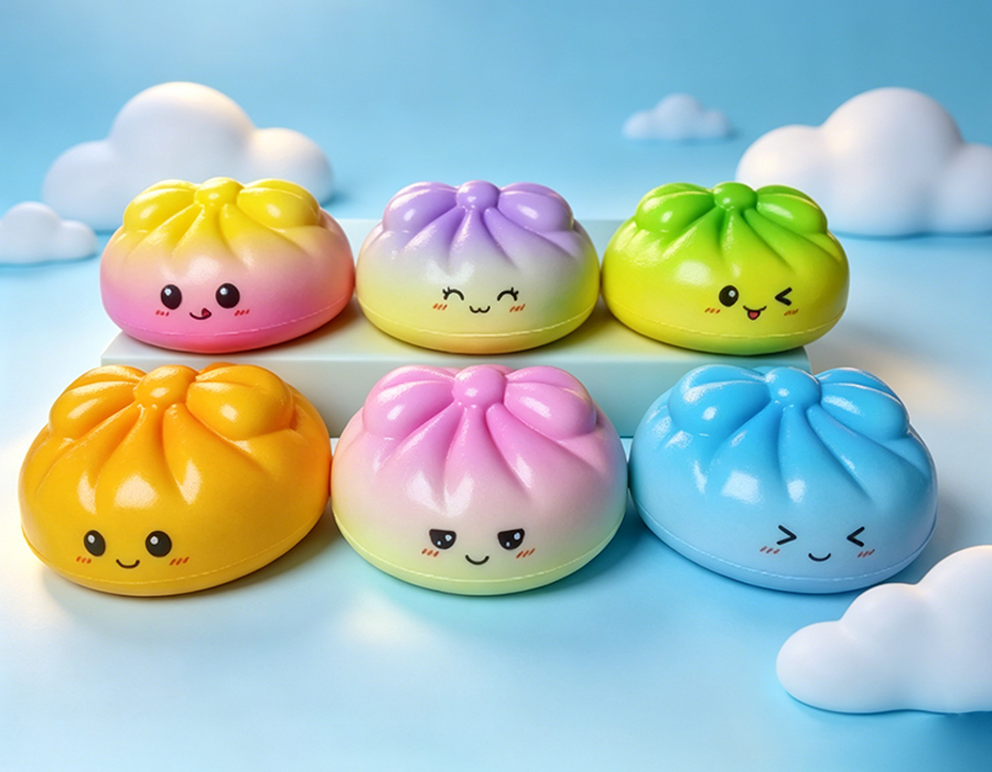 Small-Eyed Gradient Steamed Bun Stress Toy