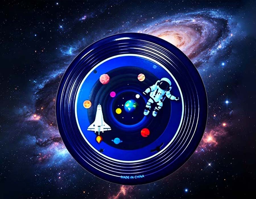 Astronaut-Themed Flying Disc