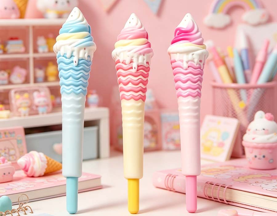 Ice Cream-Shaped Stress-Relief Pen