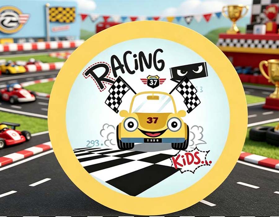 Sports Car Pattern Flying Disc